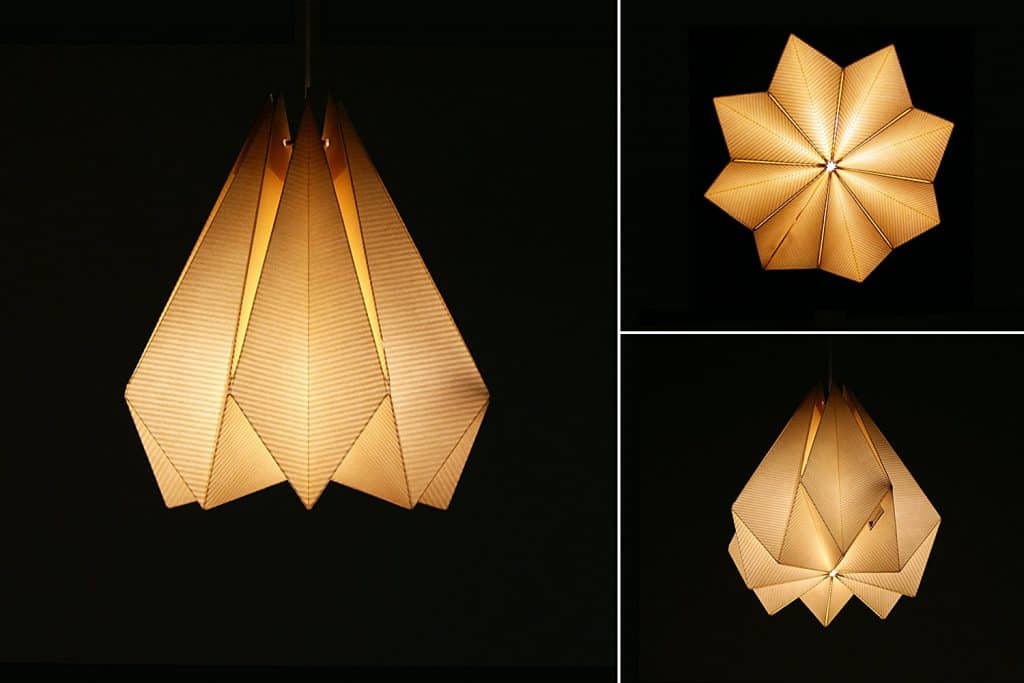 Brownfolds Paper Origami Lamp Shade; Vanilla Bliss Single Pack Pearl Gold