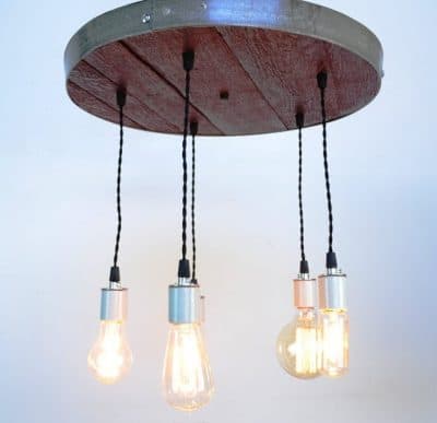 Corona - Wine Barrel Head Adjustable Chandelier