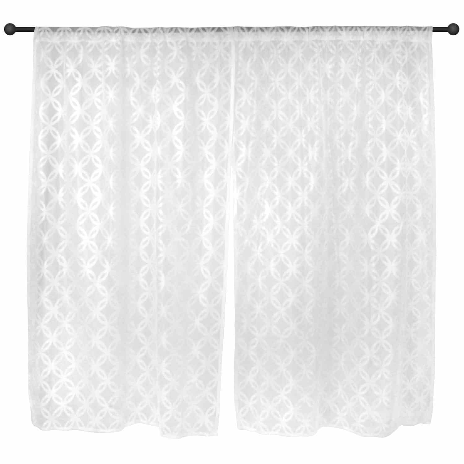 DII Elegant & Modern Charming Lace Sheer Window Curtain