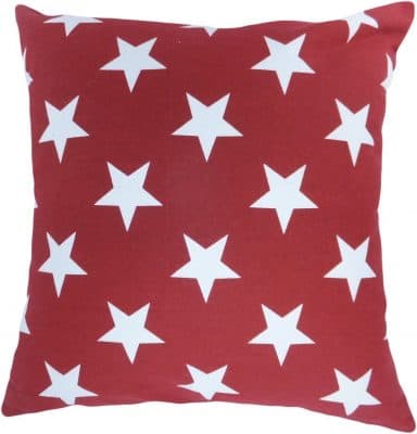 Decorative Printed Star Floral Throw Pillow Cover 18 Burgundy