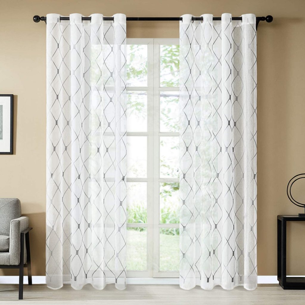 Diamond Grommet Window Curtains