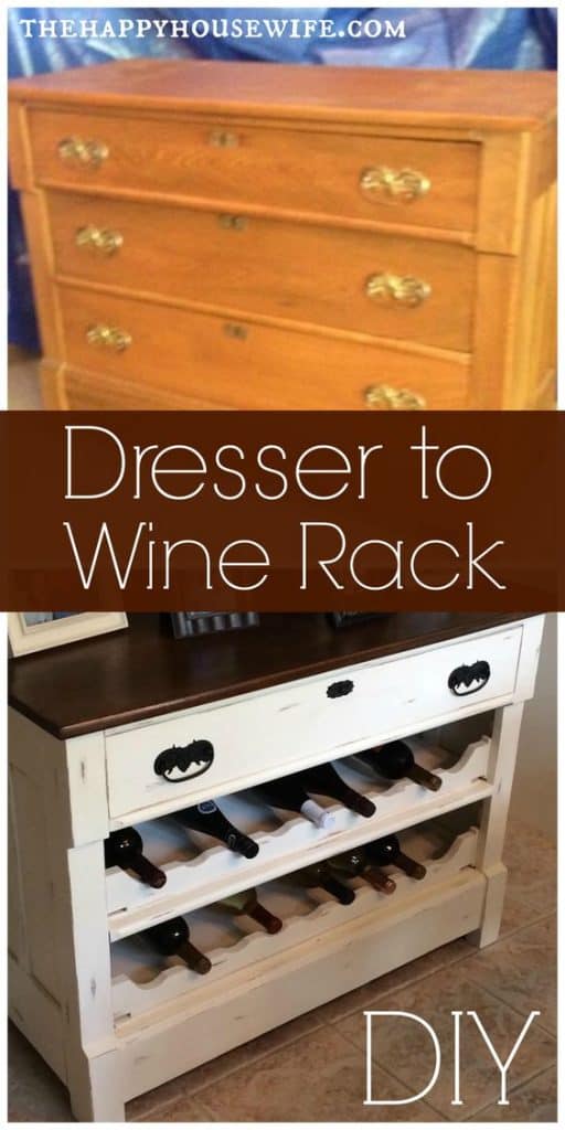 Dresser to Wine Rack DIY