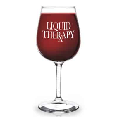 DuVino Liquid Therapy Funny Wine Glass