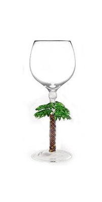 Glass Sculpture Palm Tree Wine Glass from Yurana Designs