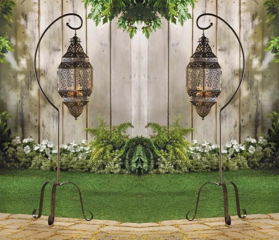 Hanging Moroccan Lantern Pendant Candle Holder Lamp Floor Stand Outdoor