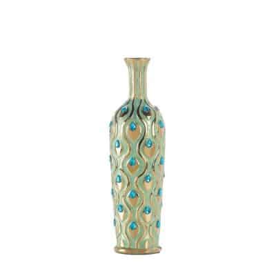 Home Decor Tall Peacock Jewel Vase