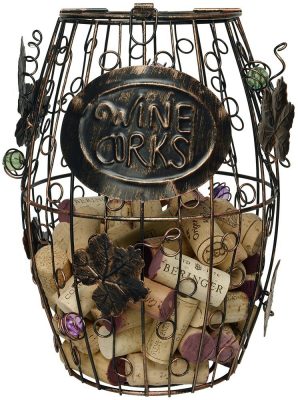 Home-X Wine Barrel Cork Holder