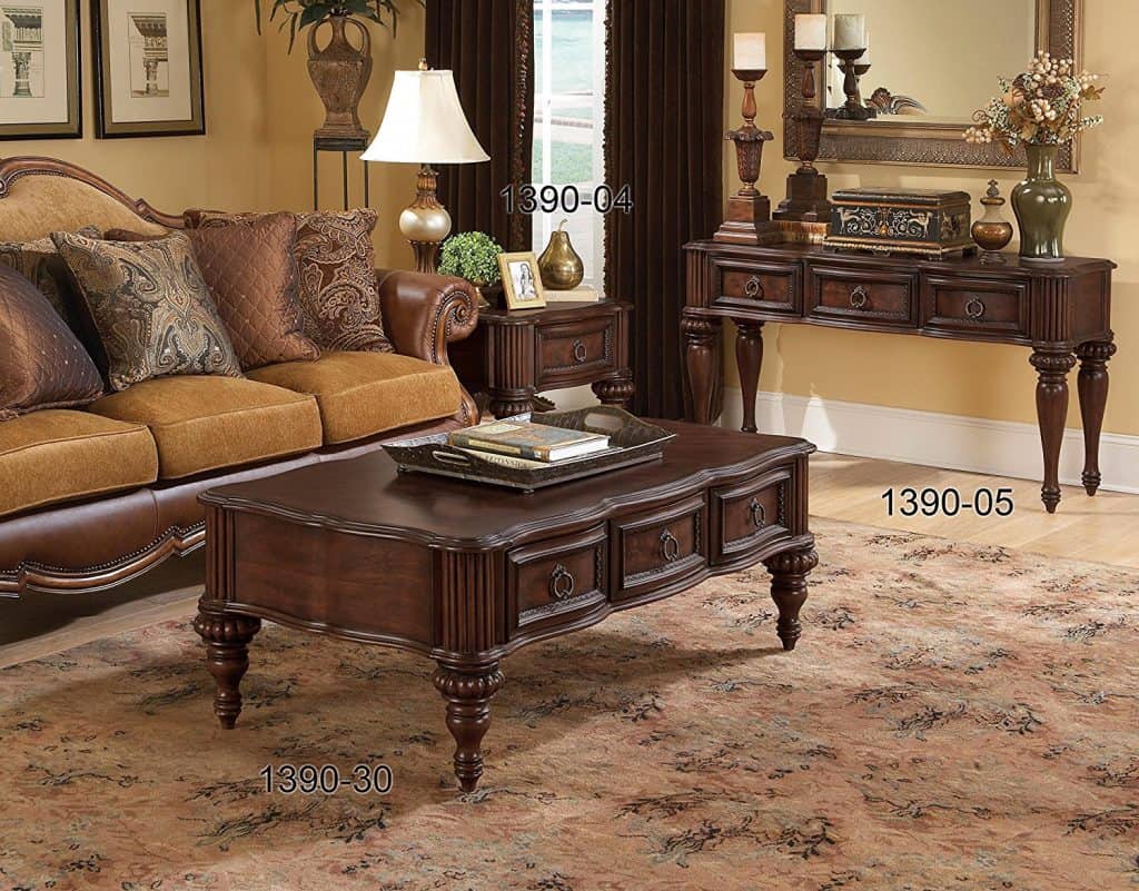 Homelegance Prenzo European Grand Design Cocktail Table with Three Drawers