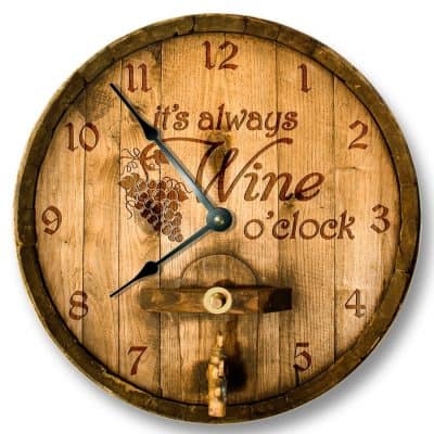 Its always WINE o'clock wall clock