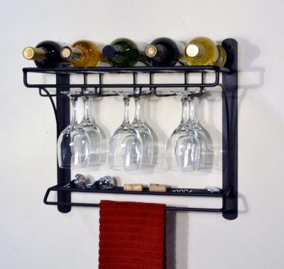 J&J Wire 5-Bottle Wall Wine Rack