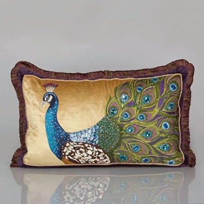 Jay Strongwater Peacock Pillow