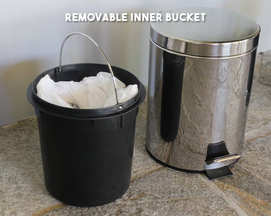 Juvale Stainless Steel Trash Can - Step Trash and Recycling Bin