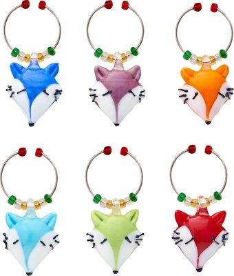 LSArts Wine Charms, Foxes