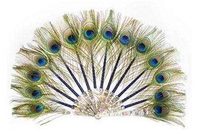 LUXURY PEACOCK HAND FAN BY DUVELLEROY