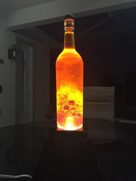 Lava Lamp Wine Bottle