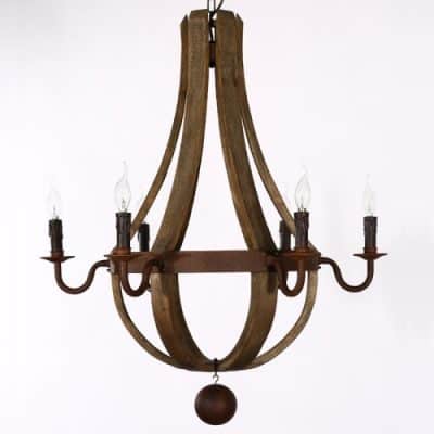 LightInTheBox Vintage Amercian Rustic Wooden Pendant Wine Barrel Chandelier Lamp Living and Bedroom Ceiling Light Fixture Chandeliers