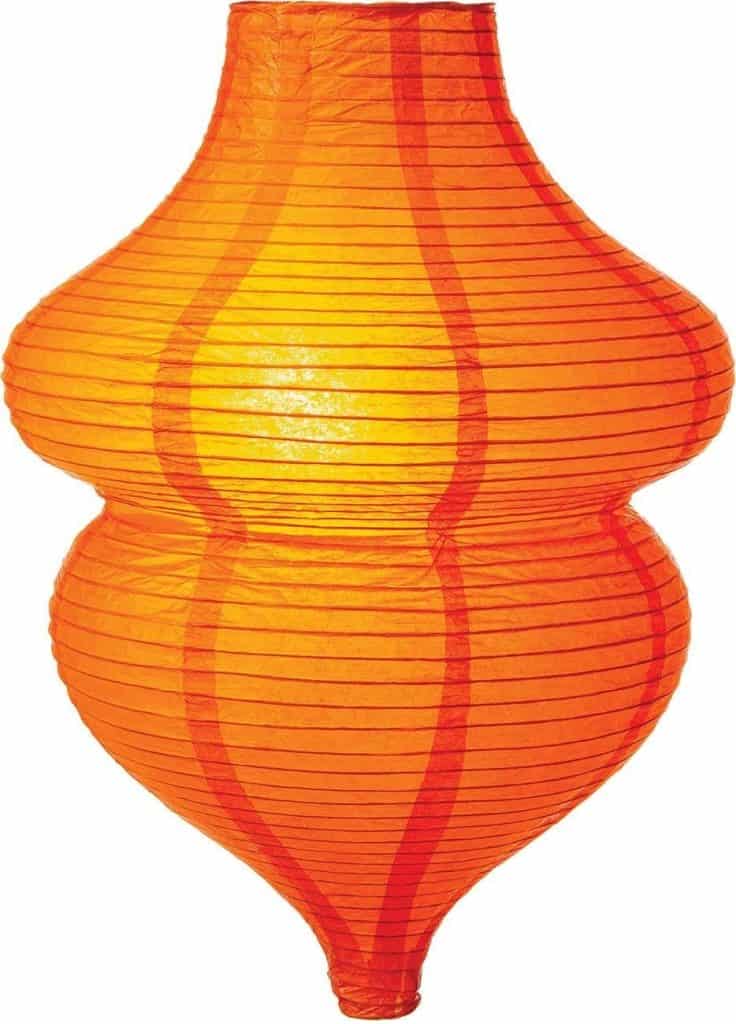 Luna Bazaar Beehive Design Paper Lantern Lamp Shade (17-Inch, Mango Orange)
