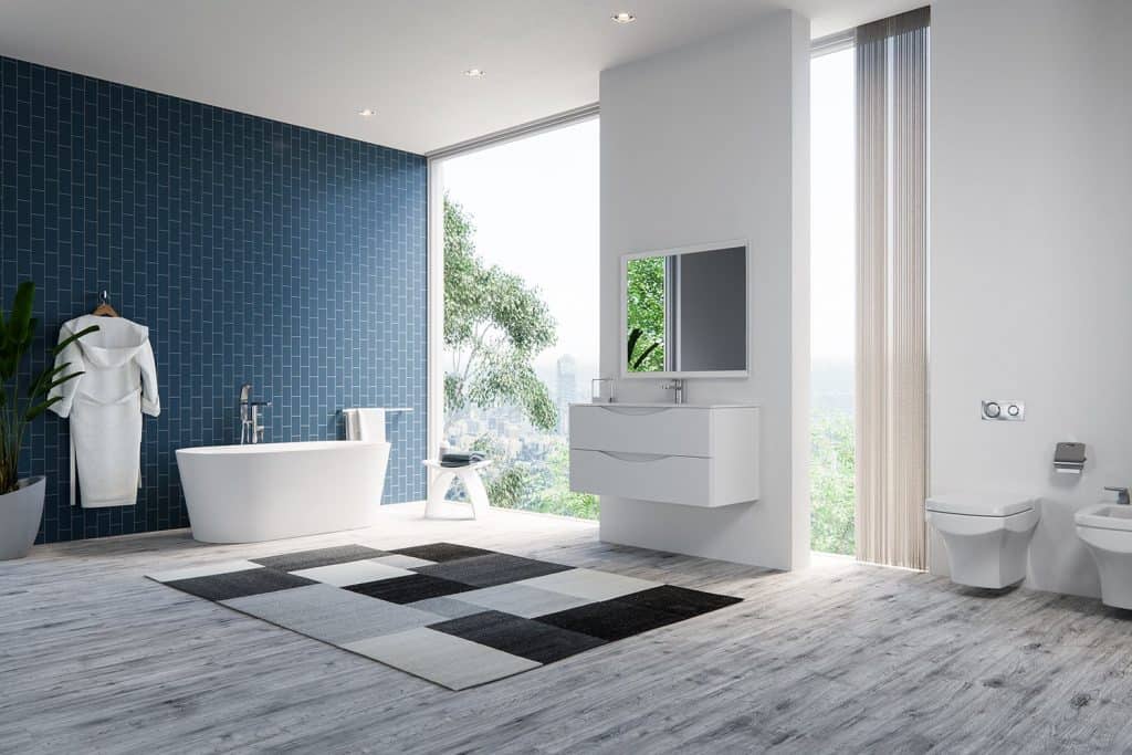 Can Laminate Flooring Be Installed In A, White Bathroom Laminate Flooring