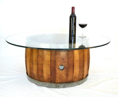 NAPA - Zebra - Wine Barrel Coffee Table with Offset Staves - 100% Recycled