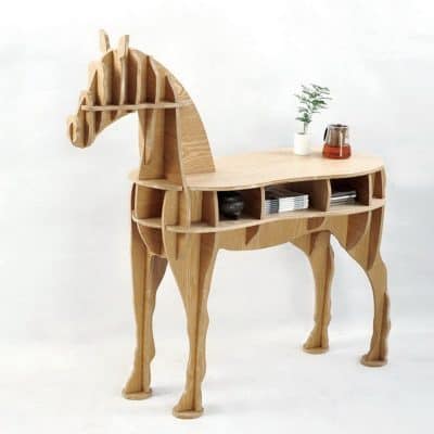 OTHER Home Decor Living Room End Table Wooden Horse Desk