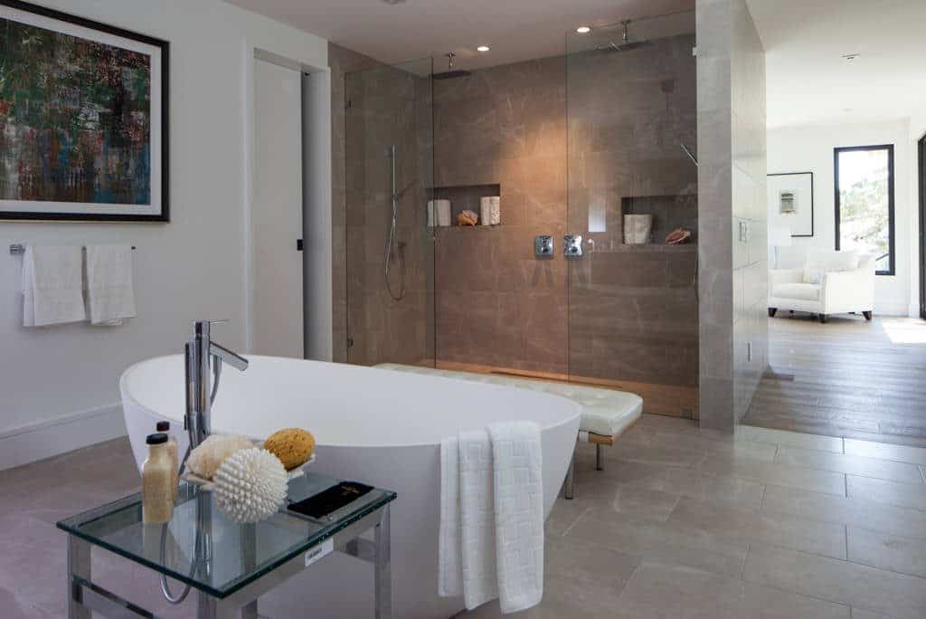 Open concept bathroom