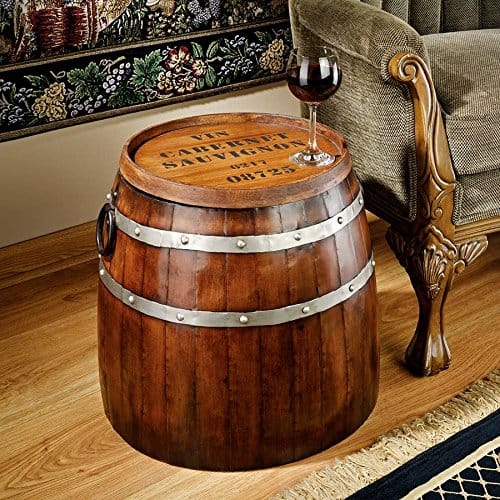Park Avenue Collection French Wine Barrel Side Table