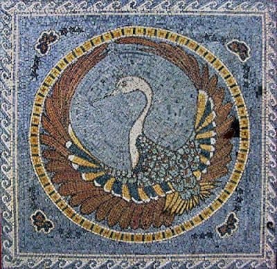 Peacock marble mosaic