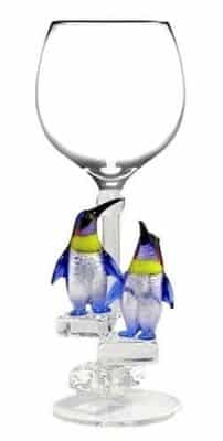 Penguins Wine Glass Sculpture Model