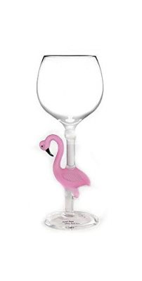 Pink Flamingo Artistic Wine Glass