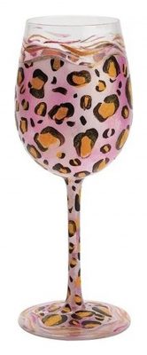 Santa Barbara Design Studio Pink Leopard Lolita Wine Glass