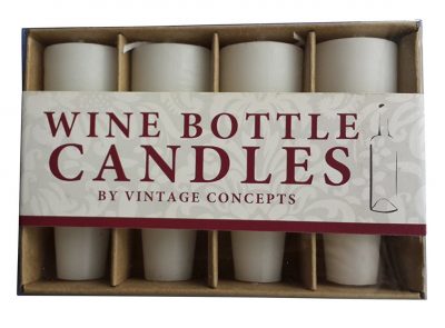 PlaceTile Designs Wine Bottle Candles, White