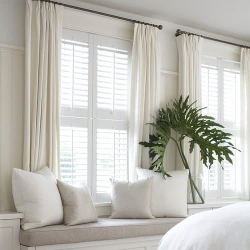 sheer curtains over blinds