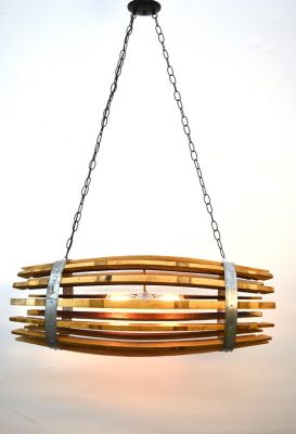 Quadratus - Wine Barrel Catch Chandelier