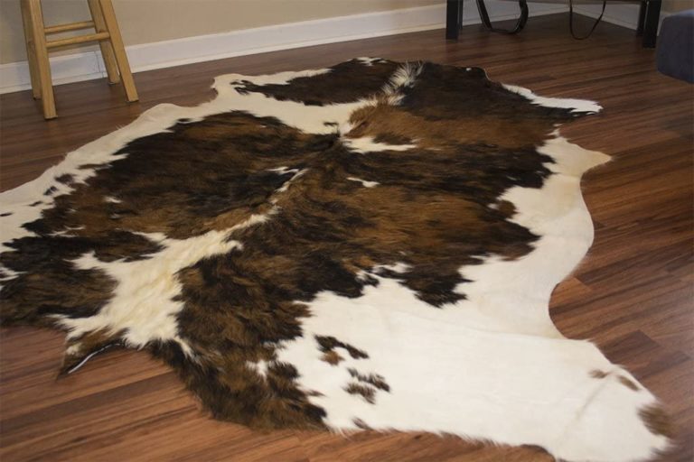 Giant 6x7-8 Foot Real Cowhide Rug In Warm Mahogany Honey – Soft, Natural Hair-On Hide From Brazil, Country Style Indoor/Outdoor Floor Cover