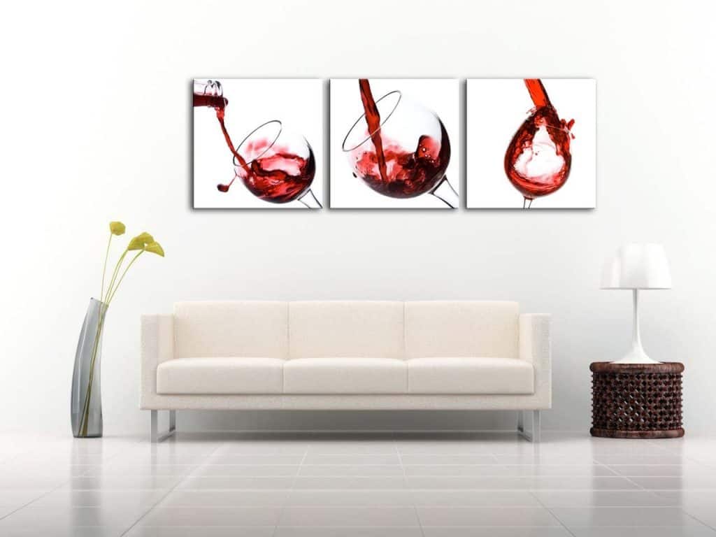 Wine Bottle Food Canvas Print Wall Art Pictures Kitchen Dining Room Home Decor 