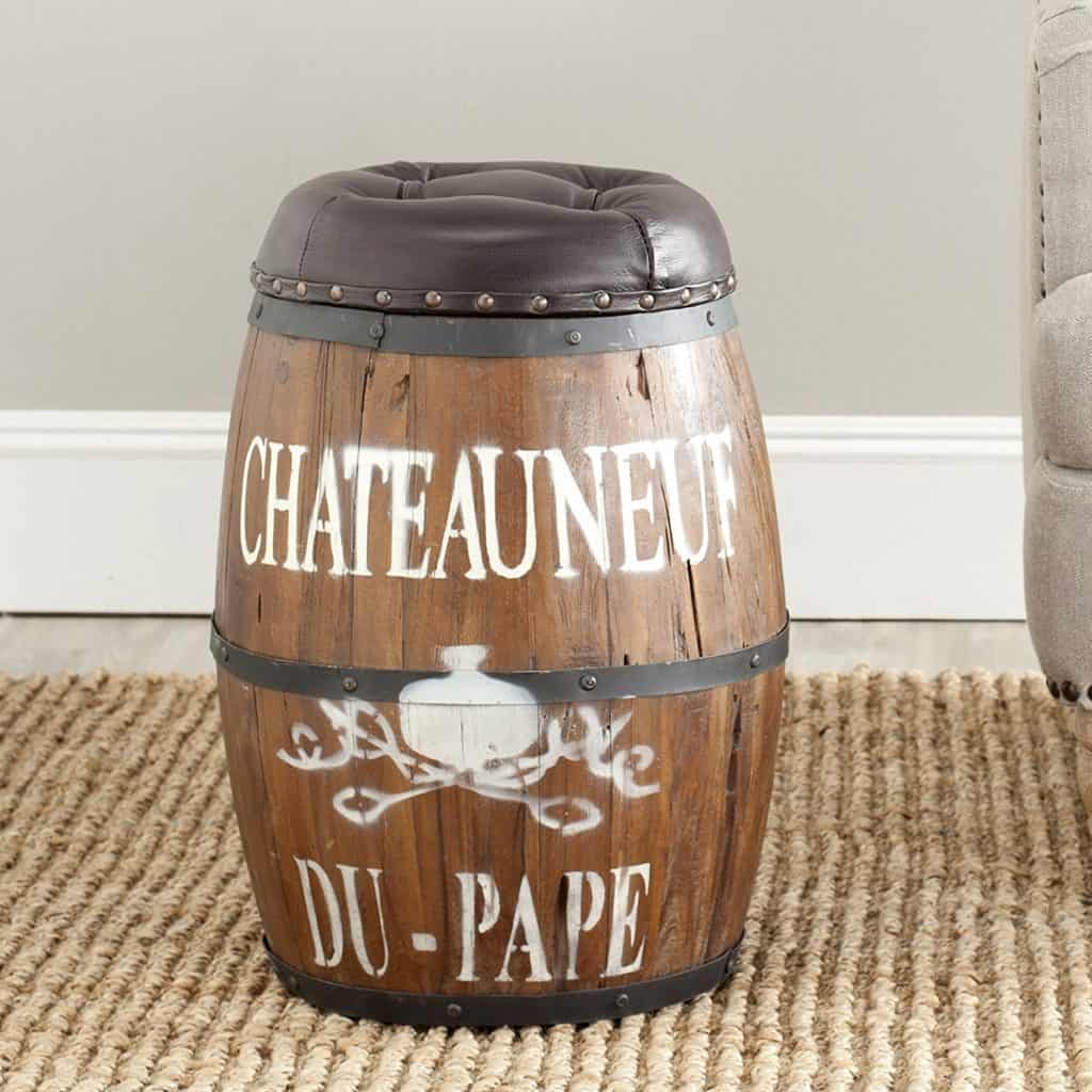 Safavieh Home Collection Bryce Brown Barrel Stool