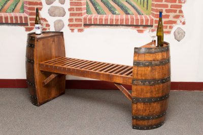 Sonoma Wine Barrel Bench