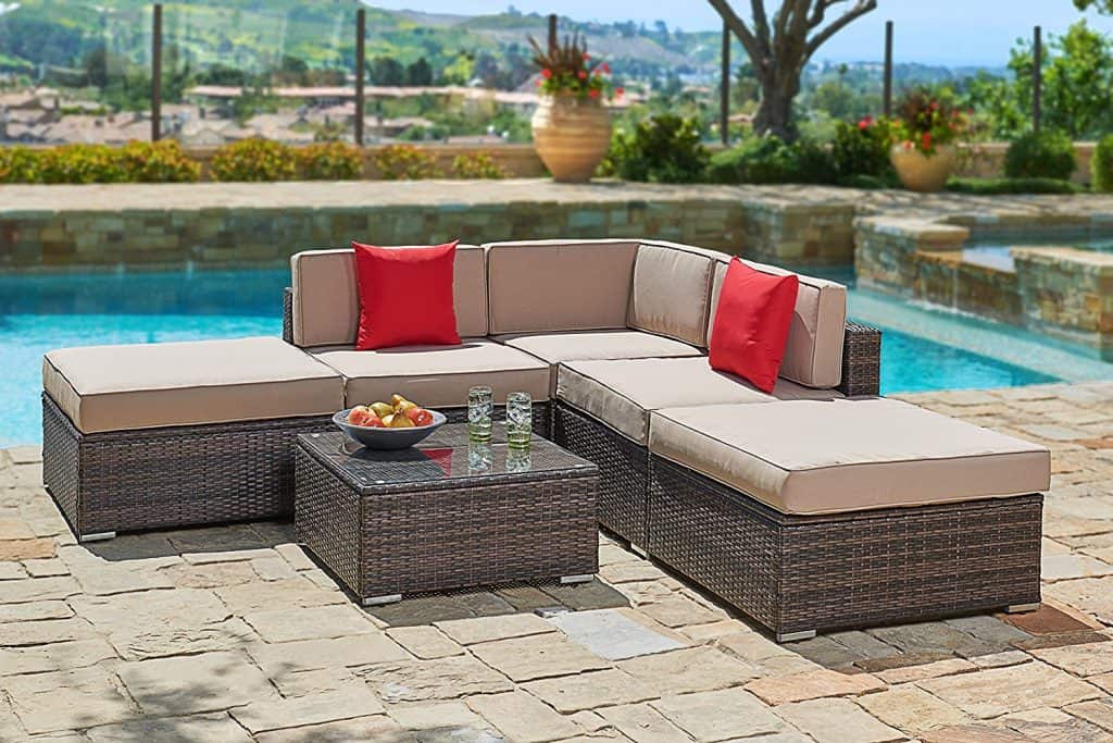 Suncrown Outdoor Furniture Sectional Sofa Set