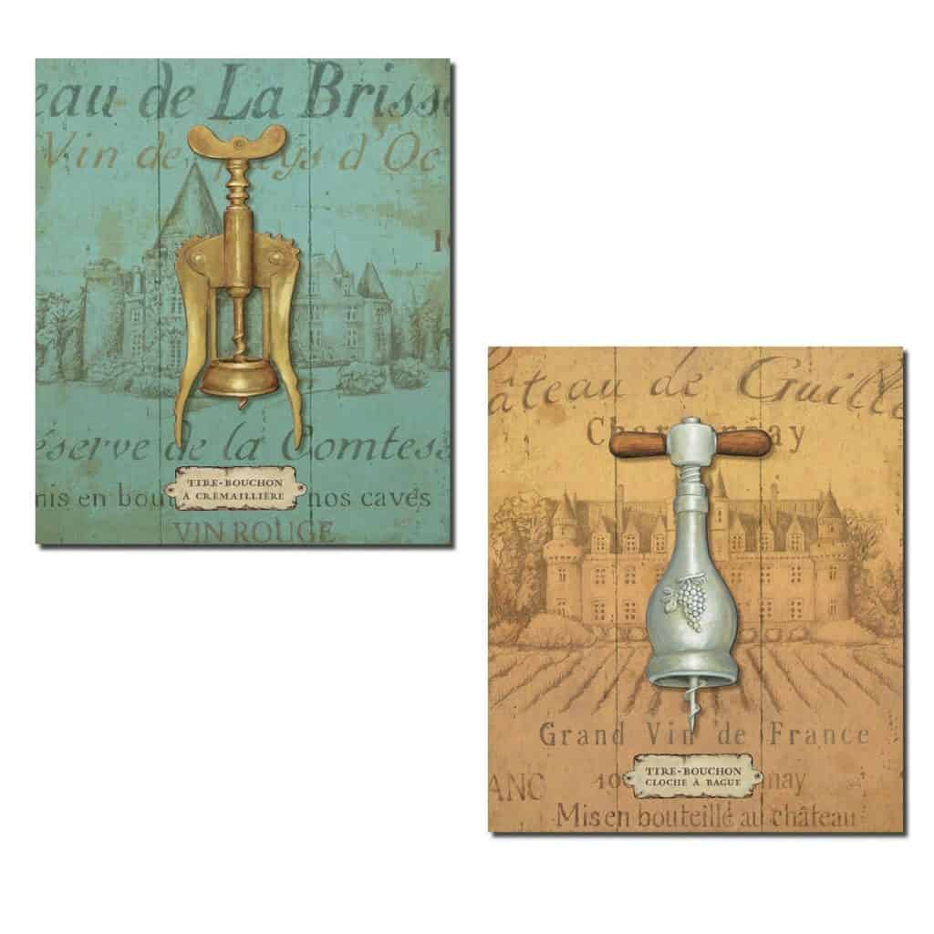 Vintage-Style Wine Cork Screw Bottle Openers Set by Daphne Brissonnet