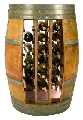 Whole Barrel Wine Rack Holds 28 Bottles