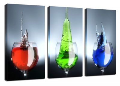 Wind Colorful Liquor In Goblet Picture Giclee Wine Glass