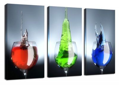 Wind Colorful Liquor In Goblet Picture Giclee Wine Glass
