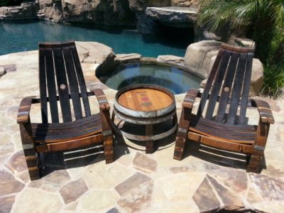 Wine Barrel Adirondack Chair