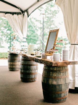 Wine Barrel Bar Table