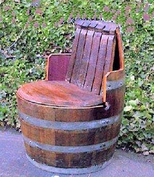 Wine Barrel Chair with Arm and Back Rest