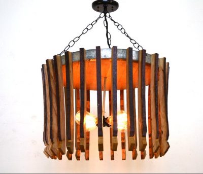 - Wine Barrel Chandelier - 100% RECYCLED