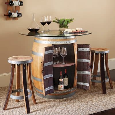 Wine Barrel Pub Table