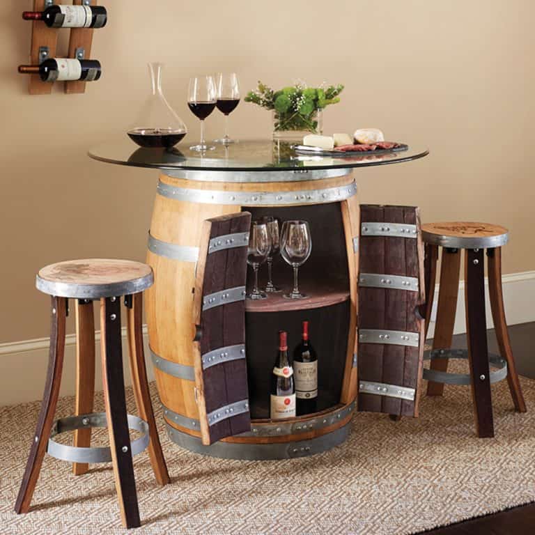 135 Wine Barrel Furniture Ideas You Can DIY or BUY [PHOTOS!]