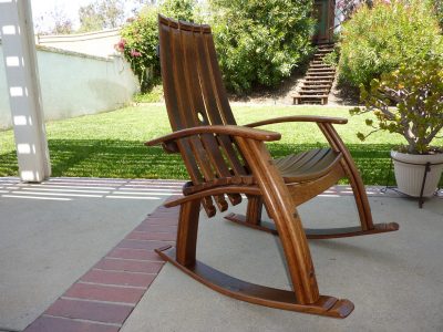 Wine Barrel Rocking Chair