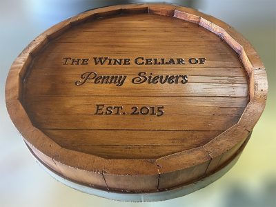 Wine Quarter Barrel Personalized Lazy Susan